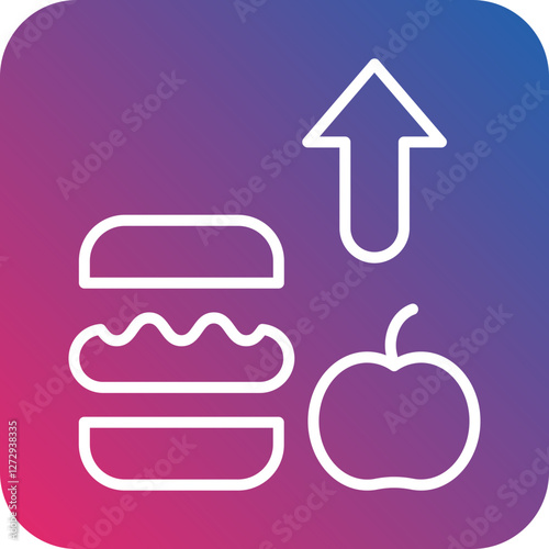 Calorie Intake Icon Style