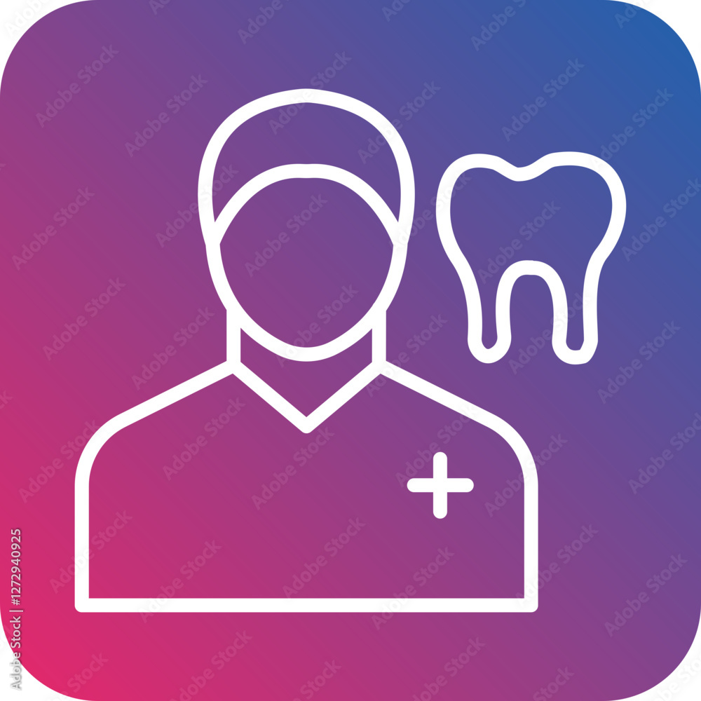 Obraz premium Dentist Male Icon Style