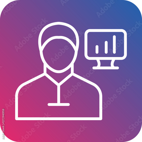 Data Scientist Male Icon Style