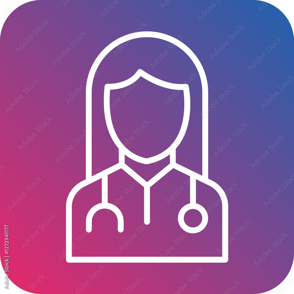 Obraz premium Medical Doctor Female Icon Style