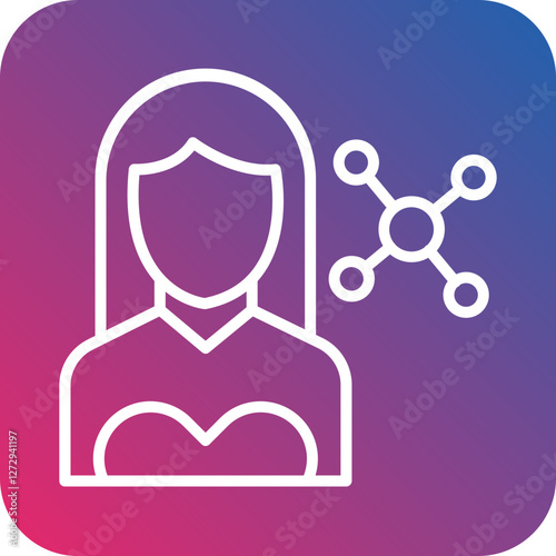 Network Specialist Female Icon Style