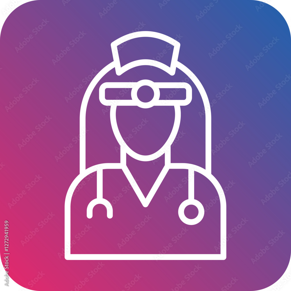 Ophthalmologist Female Icon Style Ophthalmologist Female Icon Style
