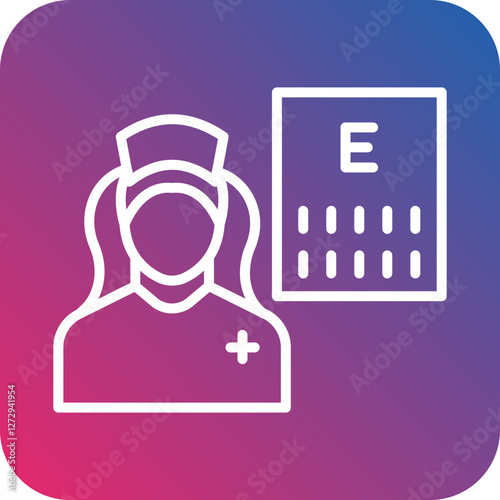 Optometrist Female Icon Style
