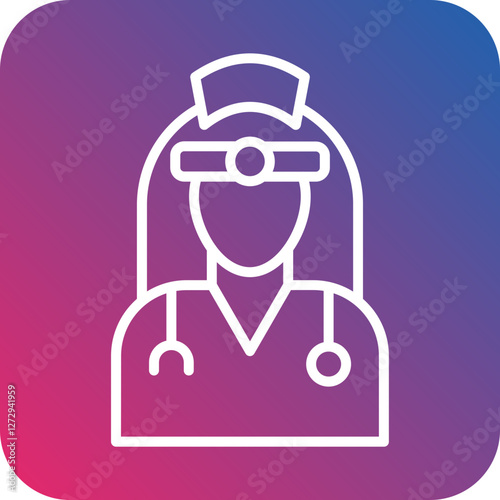 Ophthalmologist Female Icon Style