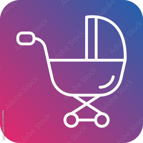 Baby Stroller Icon Style