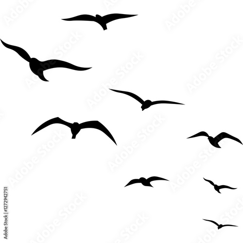 Birds Flying Silhouette