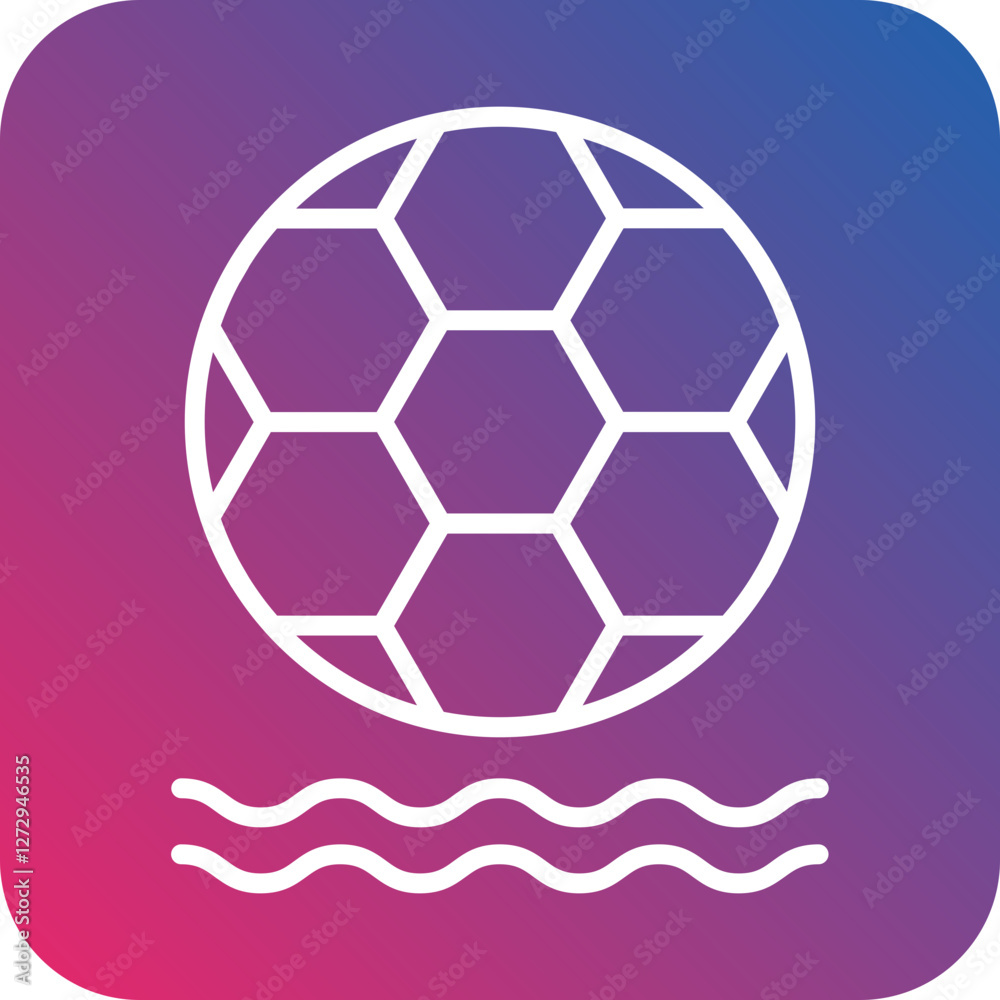 Fototapeta premium Beach Soccer Icon Style