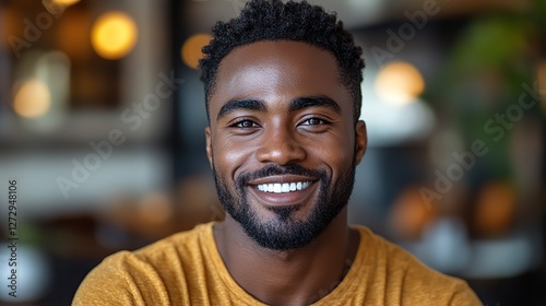 happy smiling african american man in casual attire isolated png style on transparent background for easy integration into various design projects and marketing campaigns