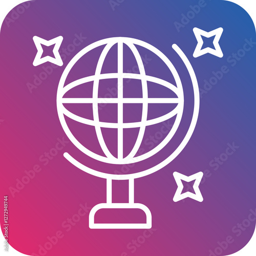 Globe Stand Icon Style