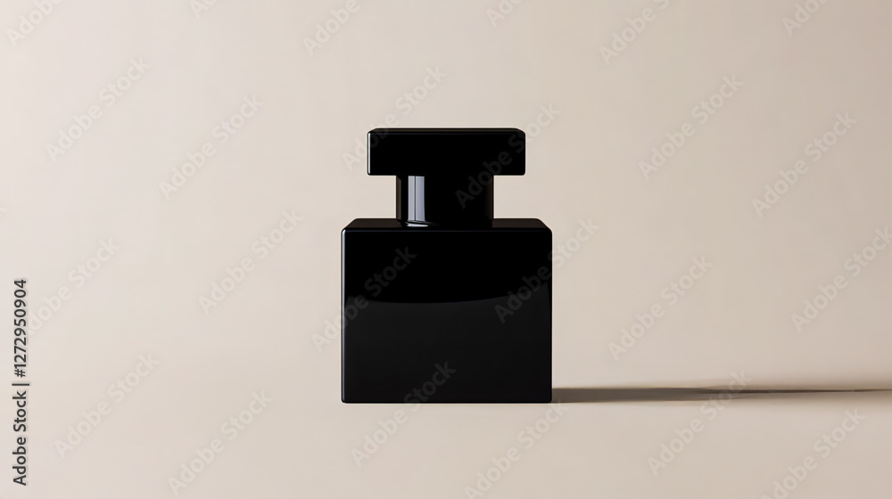 Mock up black perfume bottle, clean white background. AI generated images. Mock up black perfume bottle, clean white background. AI generated images.