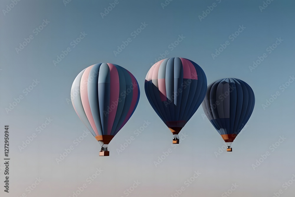 Fototapeta premium ia generated. hot air balloon in flight
