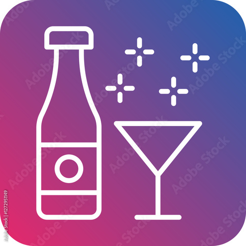 Alcohol Addiction Icon Style
