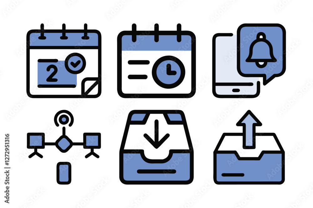 Communication icon set vector art illustration Communication icon set vector art illustration