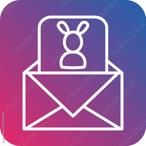 Easter Letter Icon Style