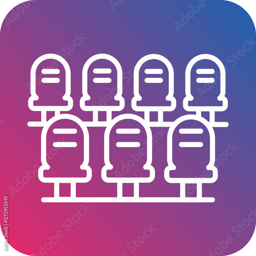 Stadium Seats Icon Style