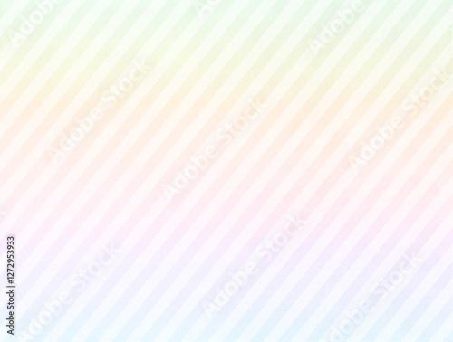 水彩ストライプテクスチャ背景素材 虹色 模様 斜線 ライン 絵の具 優しい 明るい かわいい