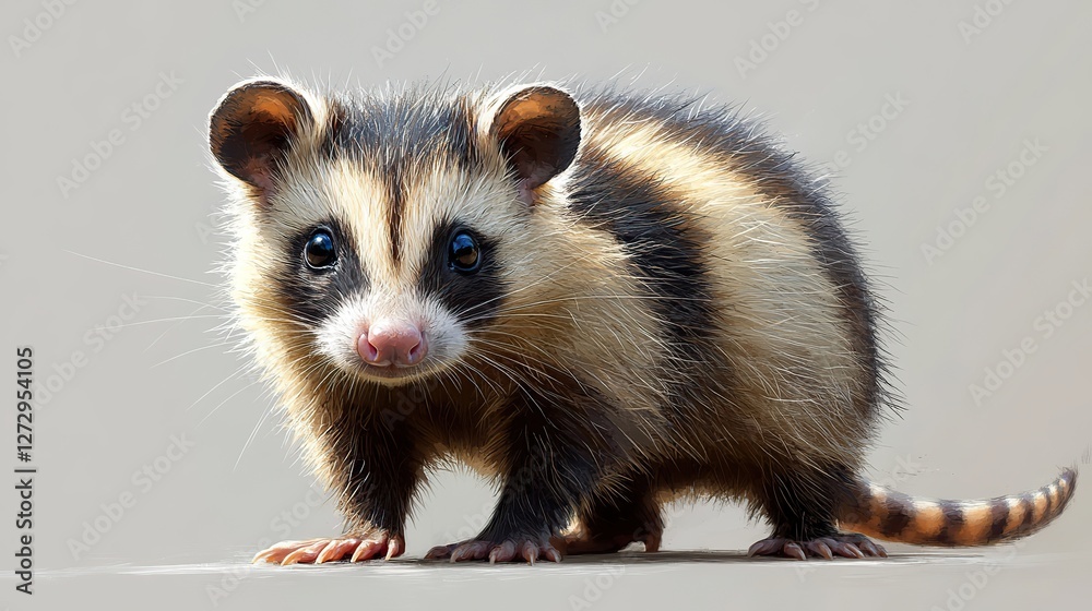 high quality opossum isolated on transparent background for wildlife illustration animal behavior studies and natural science projects featuring realistic marsupial design elements high quality opossum isolated on transparent background for wildlife illustration animal behavior studies and natural science projects featuring realistic marsupial design elements