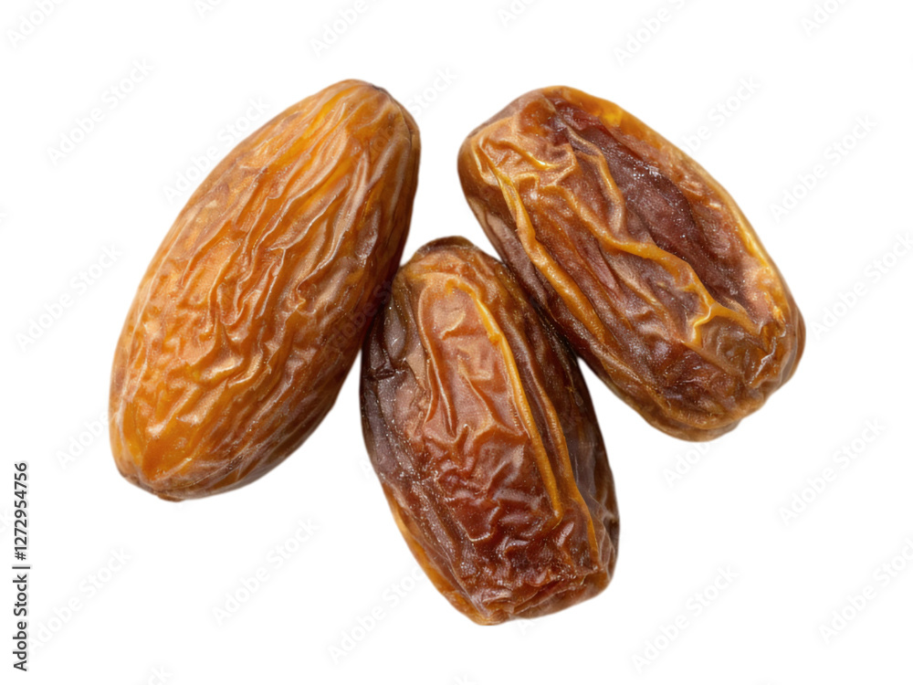 Dry Dates Isolated on Transparent Background - Nutritious and Natural Snack Dry Dates Isolated on Transparent Background - Nutritious and Natural Snack
