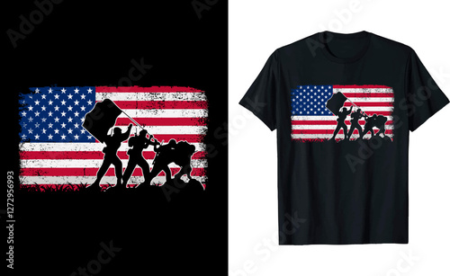 American Soldier Pride Graphic T-Shirt Design