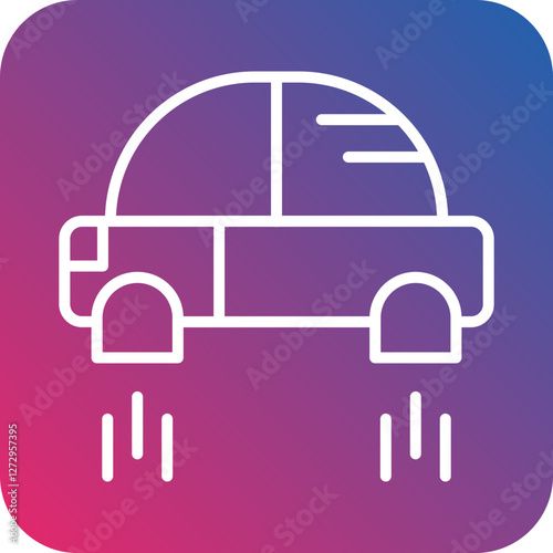 Hover Car Icon Style