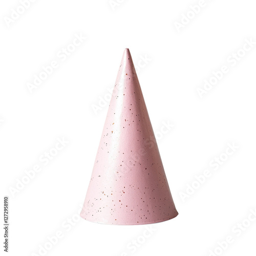 Pink birthday hat isolated on transparent background