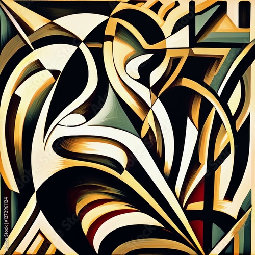 Cubism Geometric Patterns Abstract Overlays
