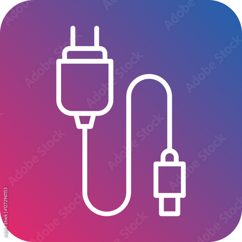 Smartphone Charger Icon Style