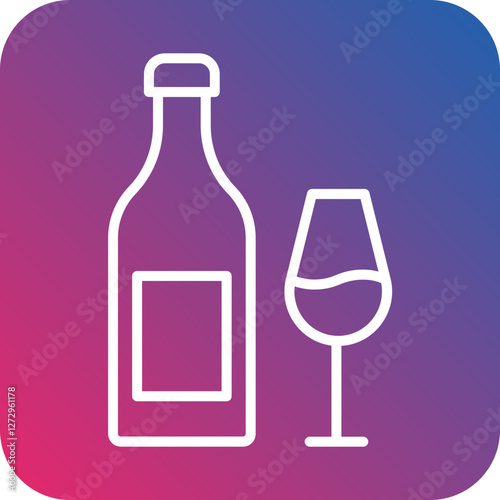 White Wine Icon Style