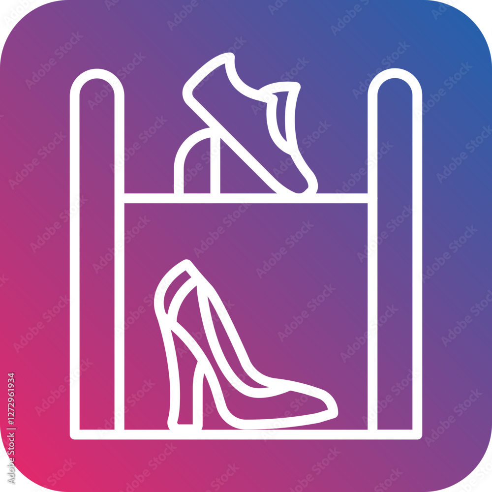 Shoe Shelves Icon Style