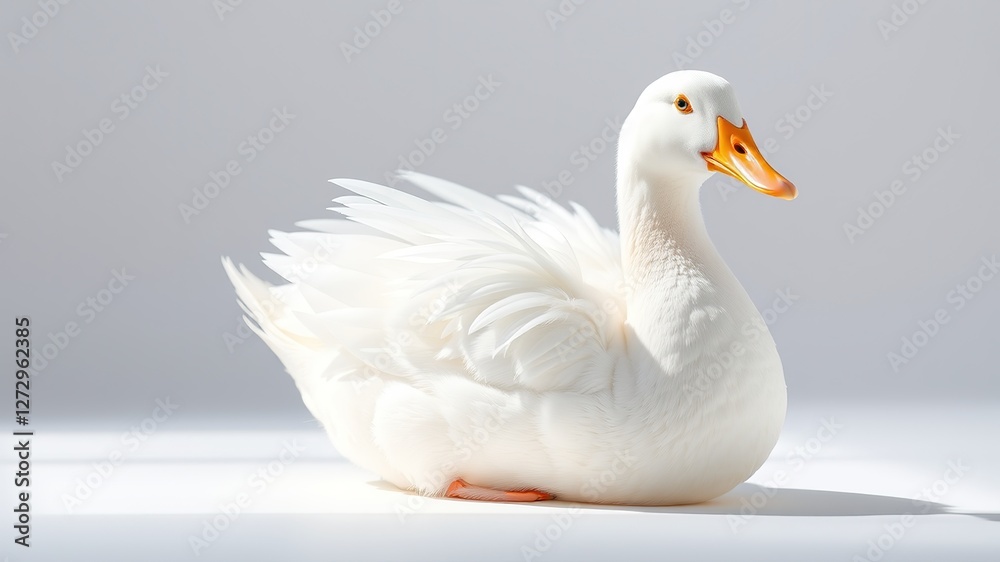 White Duck on White Background - AI Photo, High Resolution, Stunning, Elegant, Artistic, Feather Detail, Photography, Creative, Modern, White Duck on White Background - AI Photo, High Resolution, Stunning, Elegant, Artistic, Feather Detail, Photography, Creative, Modern,