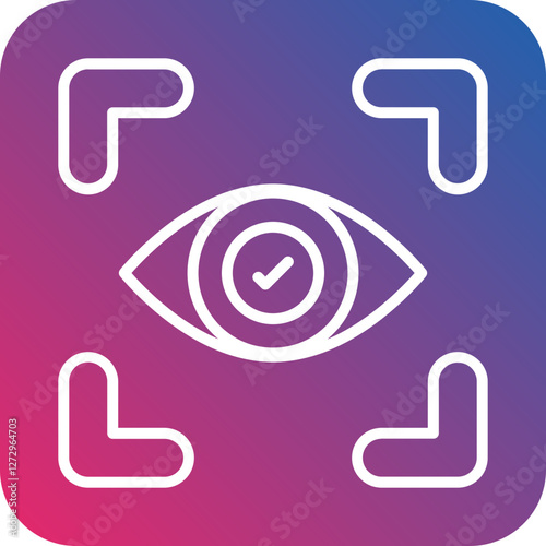 Eye Recognition Icon Style
