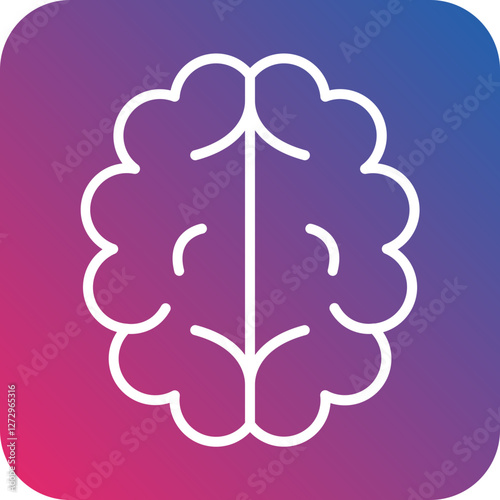 Human Brain Icon Style