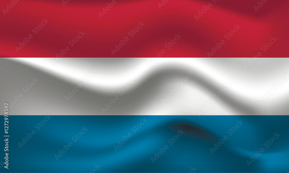 Naklejka premium Flag of Luxembourg. Luxembourgish national symbol in official colors. Template icon. Abstract vector background.