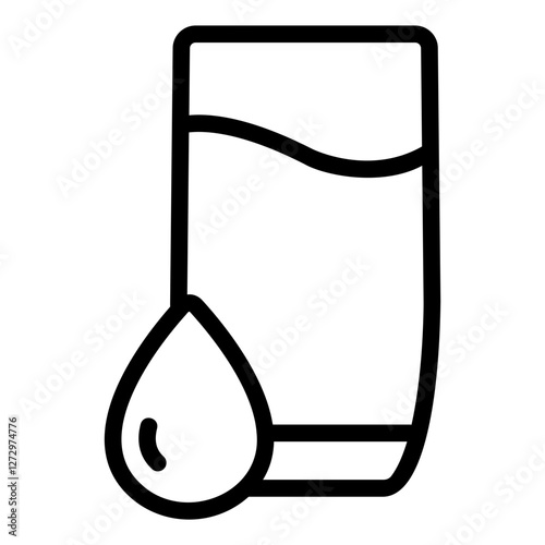 glass of water Line Icon