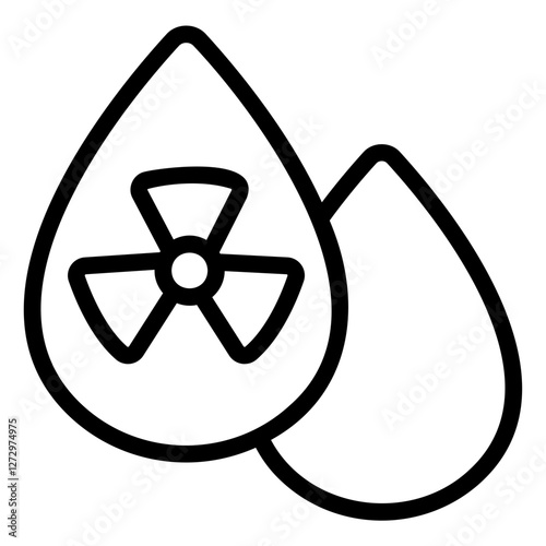 water pollution Line Icon