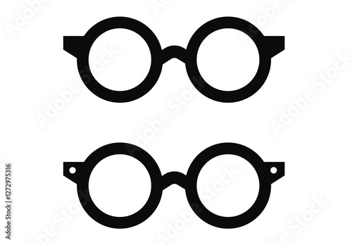 Glasses icon collection. black sunglass icon set, sunglass vector collection. eyeglasses and broken glasses icon