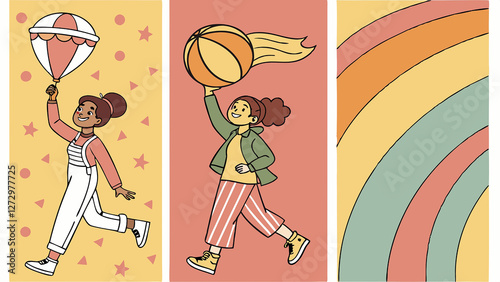 girl with a ball