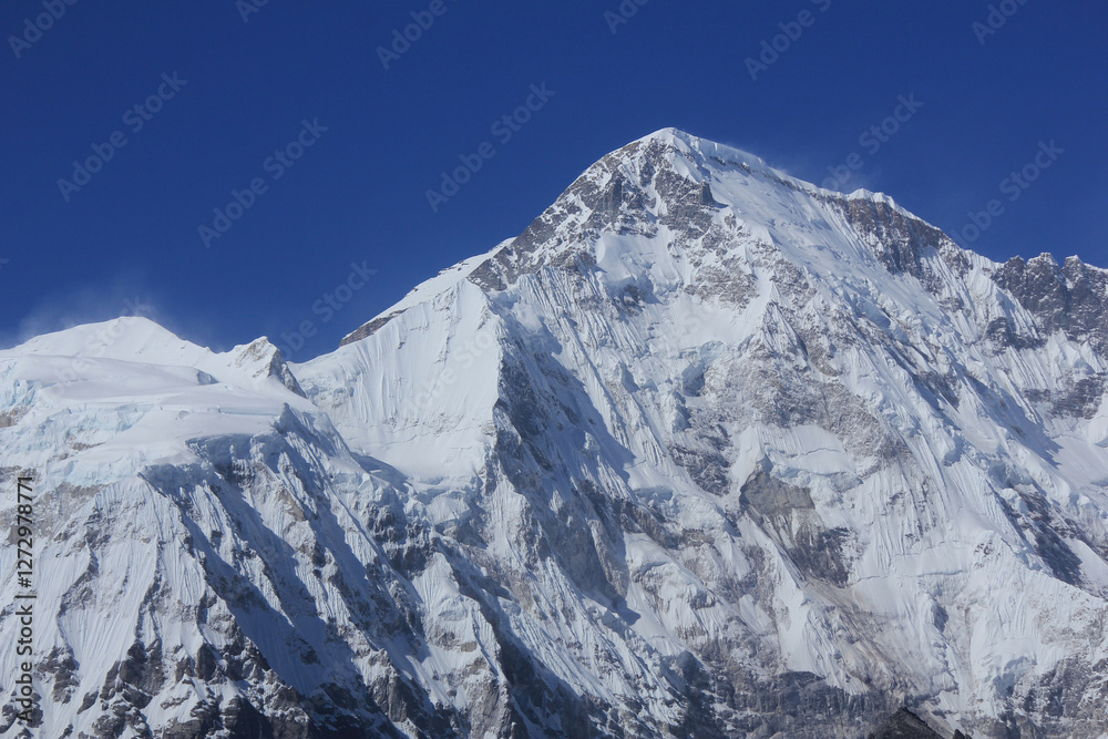 Cho Oyu, high mountain on the Nepal China Border. Cho Oyu, high mountain on the Nepal China Border.