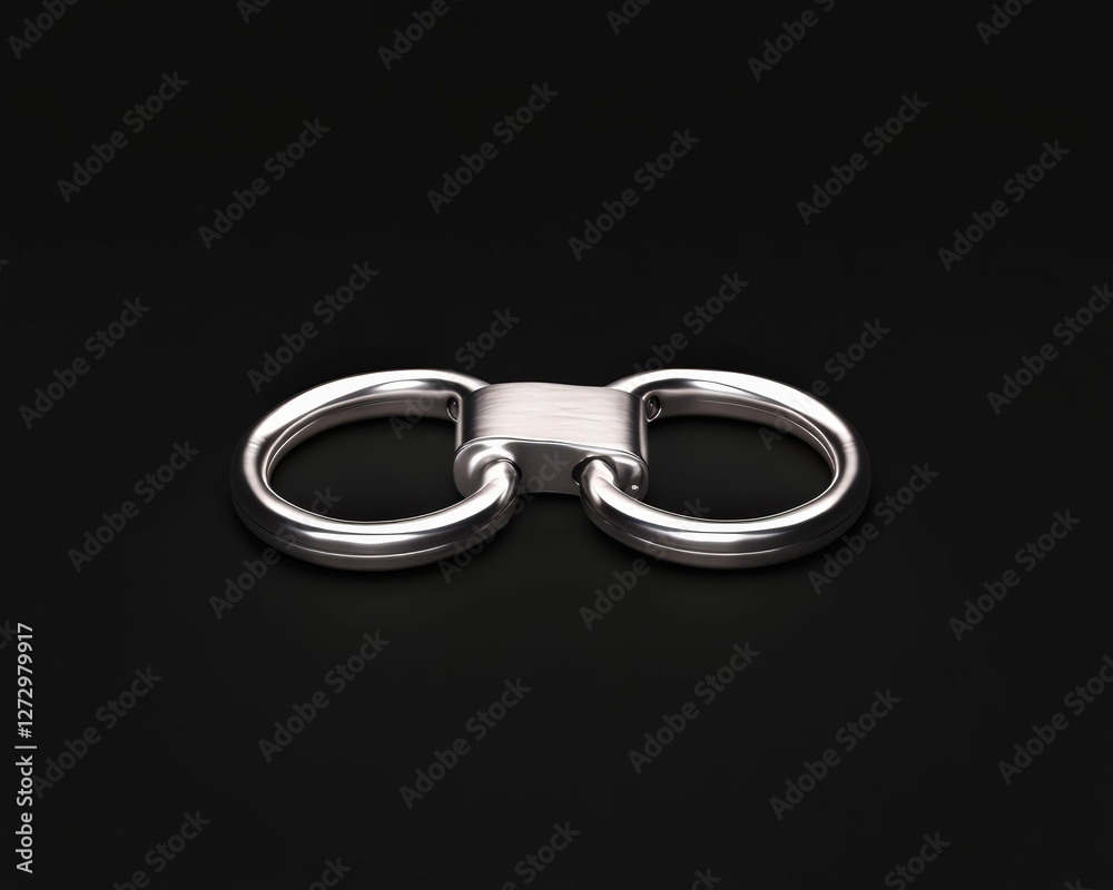 3d minimal design of police handcuffs in brushed silver studio setting artistic viewpoint for unique visual appeal 3d minimal design of police handcuffs in brushed silver studio setting artistic viewpoint for unique visual appeal