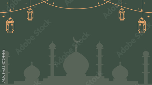 Flat design ramadan kareem background