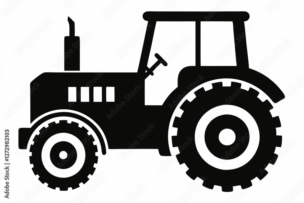 Obraz premium Vintage Tractor Silhouette Art