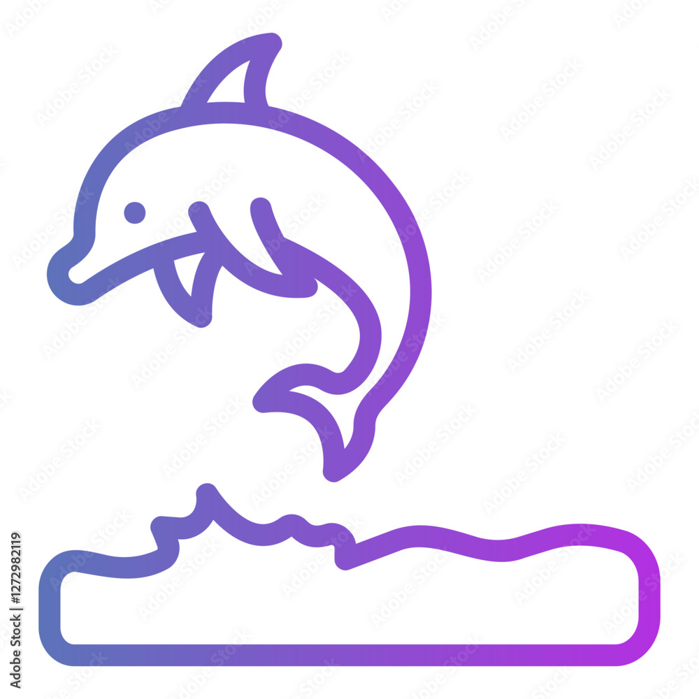 Obraz premium dolphin Gradient icon