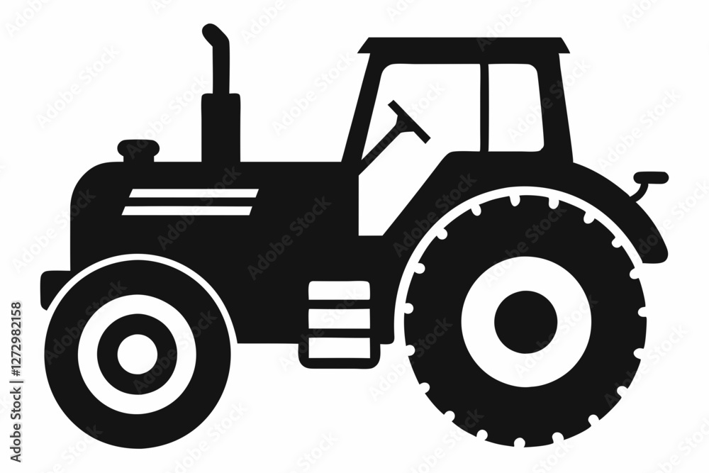 Obraz premium Vintage Tractor Silhouette Art