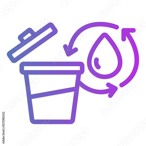 waste water Gradient icon