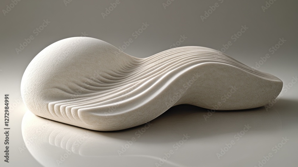 Abstract marble sculpture, studio shot, smooth surface, elegant design Abstract marble sculpture, studio shot, smooth surface, elegant design