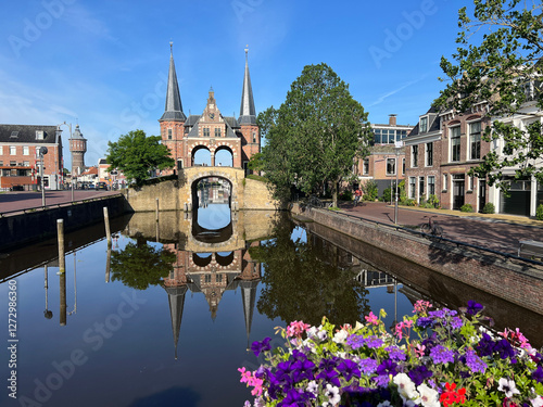 The waterpoort in the city Sneek
