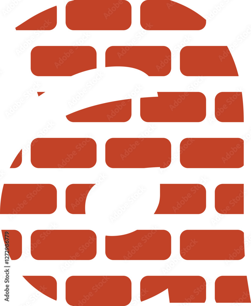 Obraz premium a letter brick wall