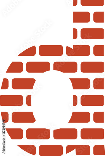 d letter brick wall