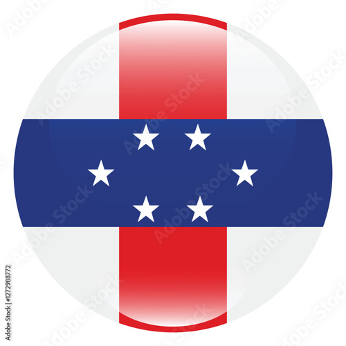 Free Download Netherlands Antilles circle flag logo icon digital vector illustration - GFXLoad