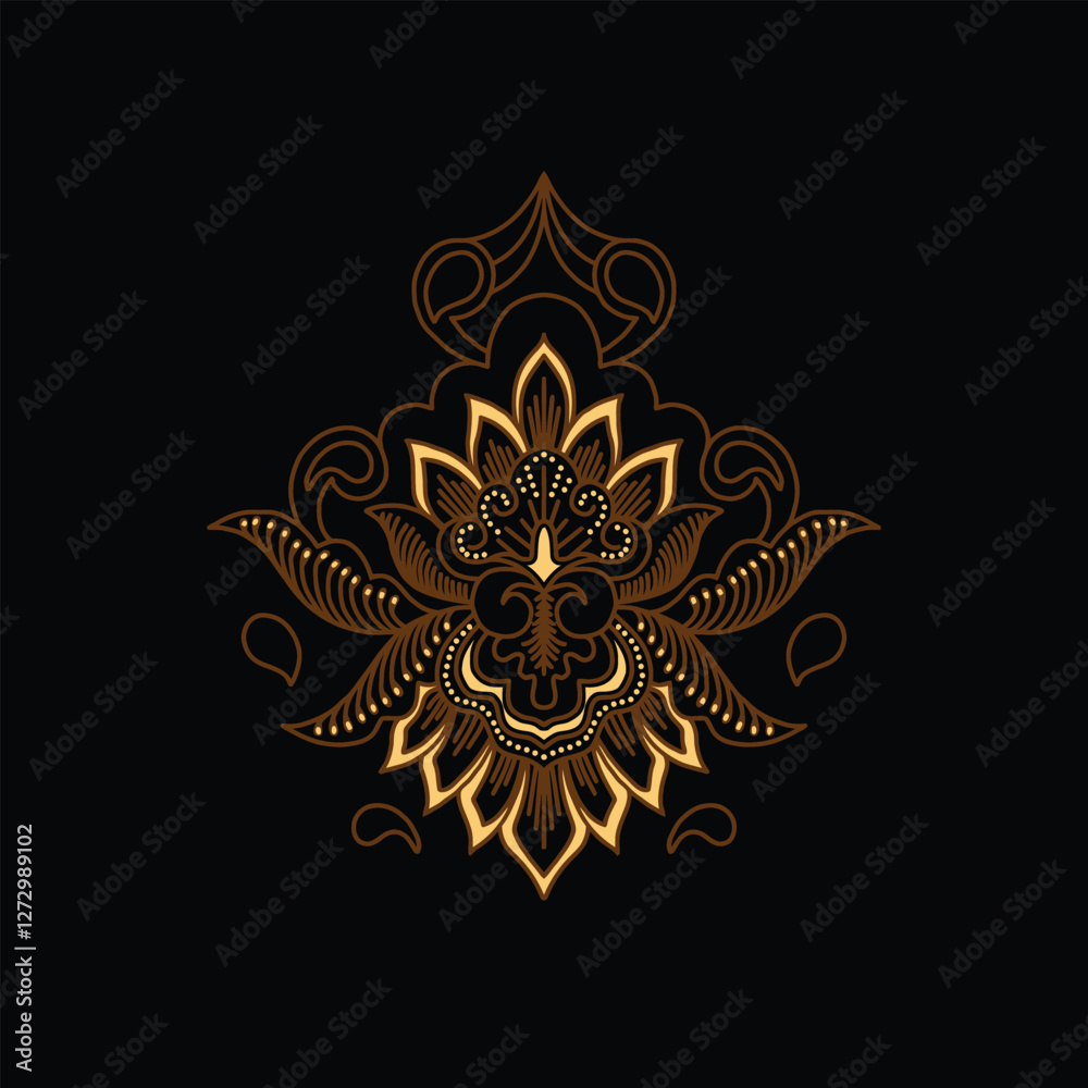 Obraz premium Batik Motif Pieces for beginners learning to draw batik